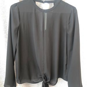 Madewell Long Sleeve Tie Front Blouse